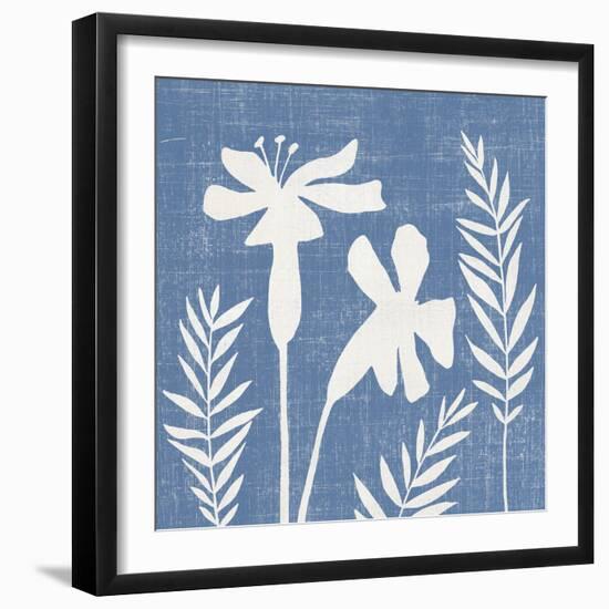 Small Blue Linen II-Megan Meagher-Framed Art Print