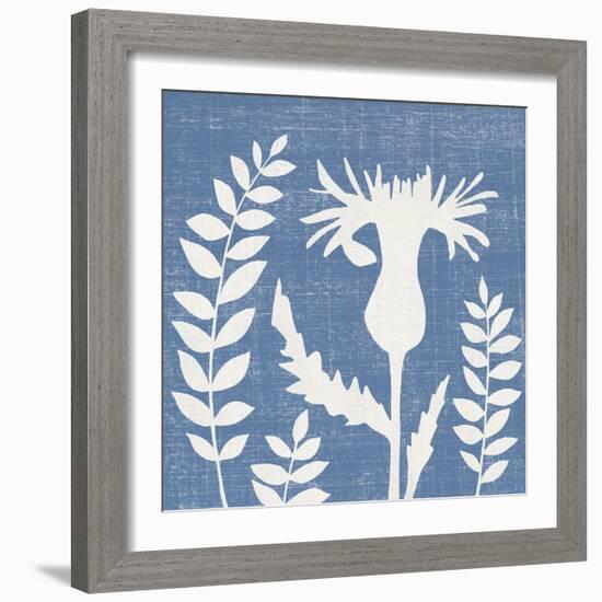 Small Blue Linen III-Megan Meagher-Framed Art Print