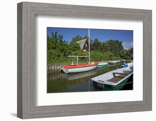 Small Boat Harbour in the Reed of the Saaler Bodden in Born on the Darss Peninsula-Uwe Steffens-Framed Photographic Print