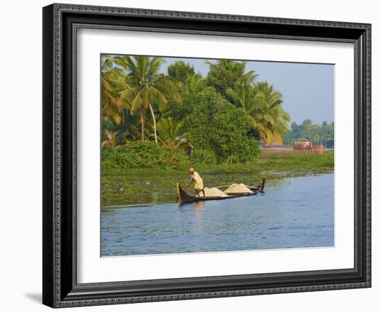 Small Boat on the Backwaters, Allepey, Kerala, India, Asia-Tuul-Framed Photographic Print