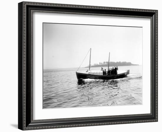 Small Boat Underway-Asahel Curtis-Framed Giclee Print