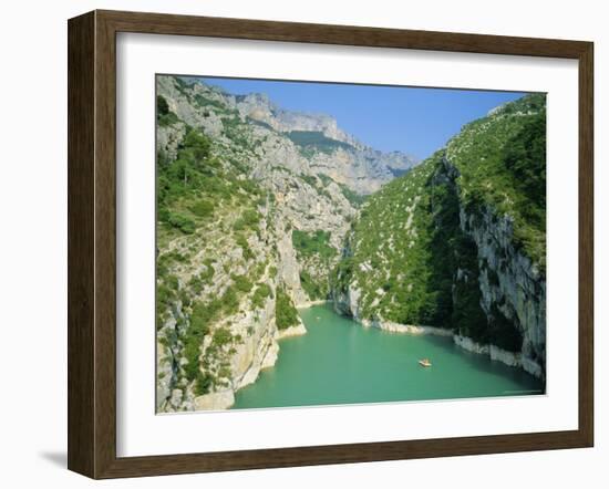 Small Boats in the River, Grand Canyon Du Verdon, Alpes-De-Haute Provence, Provence, France-Ruth Tomlinson-Framed Photographic Print