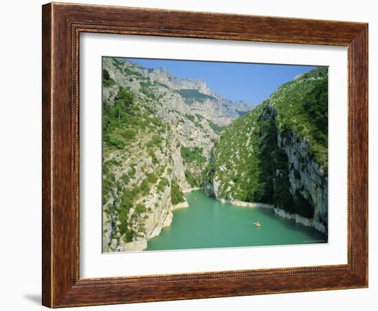 Small Boats in the River, Grand Canyon Du Verdon, Alpes-De-Haute Provence, Provence, France-Ruth Tomlinson-Framed Photographic Print