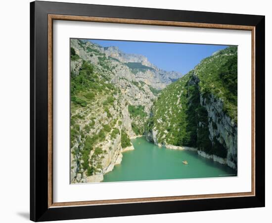 Small Boats in the River, Grand Canyon Du Verdon, Alpes-De-Haute Provence, Provence, France-Ruth Tomlinson-Framed Photographic Print