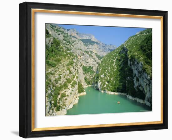 Small Boats in the River, Grand Canyon Du Verdon, Alpes-De-Haute Provence, Provence, France-Ruth Tomlinson-Framed Photographic Print