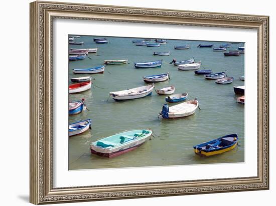 Small Boats in the Sea in Spain-Felipe Rodriguez-Framed Photographic Print