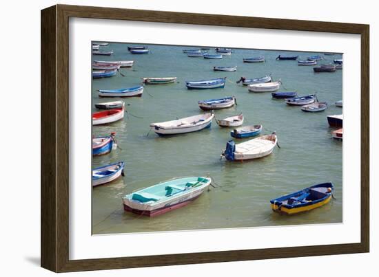 Small Boats in the Sea in Spain-Felipe Rodriguez-Framed Photographic Print