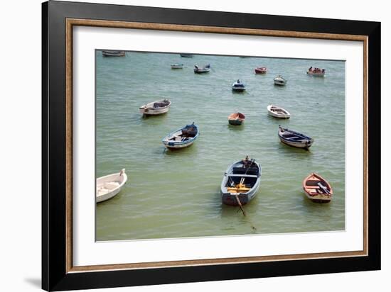 Small Boats in the Sea in Spain-Felipe Rodriguez-Framed Photographic Print