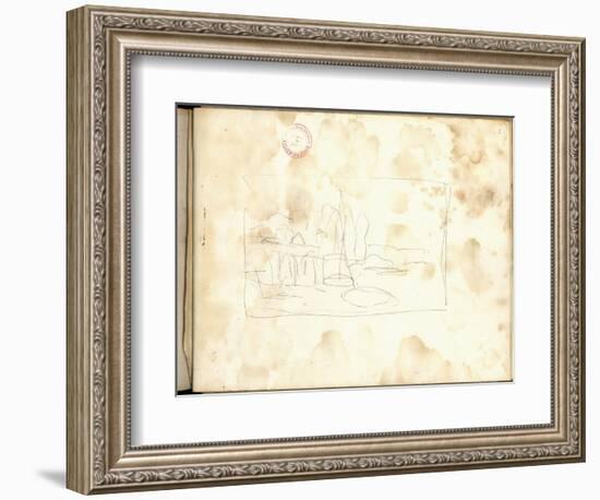 Small Boats (Pencil on Paper)-Claude Monet-Framed Giclee Print