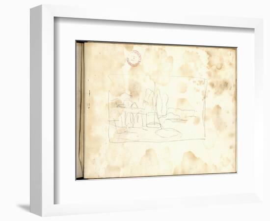 Small Boats (Pencil on Paper)-Claude Monet-Framed Giclee Print