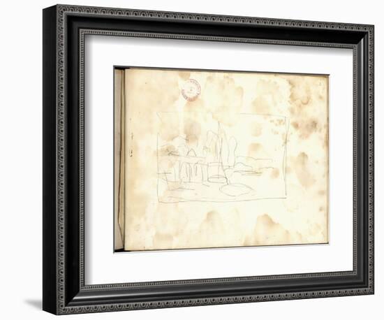 Small Boats (Pencil on Paper)-Claude Monet-Framed Giclee Print