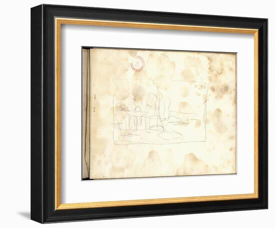 Small Boats (Pencil on Paper)-Claude Monet-Framed Giclee Print