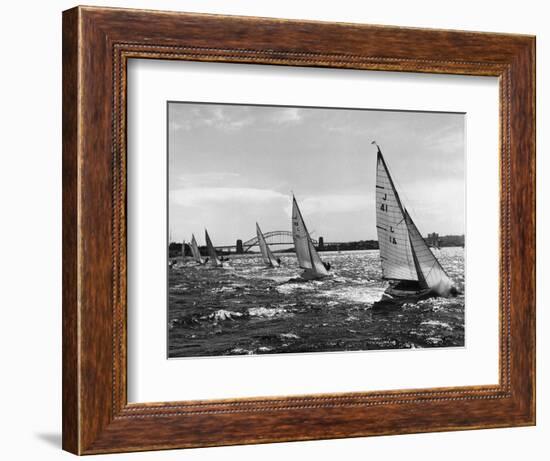 Small Boats Sailing on Sydney Harbor-Bettmann-Framed Photographic Print