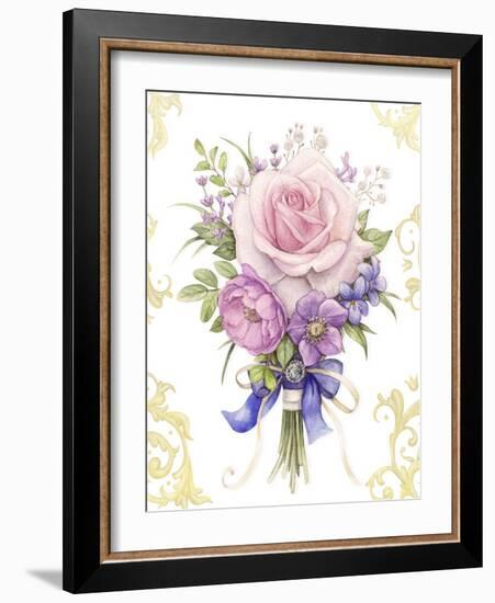 Small Bouquet with a Blue Bow-Maria Rytova-Framed Giclee Print