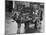 Small Boy Waits Patiently on a Donkey Cart in the Market Place at Kildare Co Kildare Ireland-null-Mounted Photographic Print