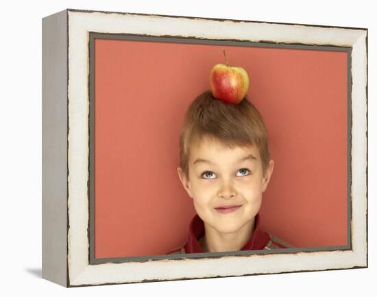 Small Boy with Apple on His Head-Marc O^ Finley-Framed Premier Image Canvas