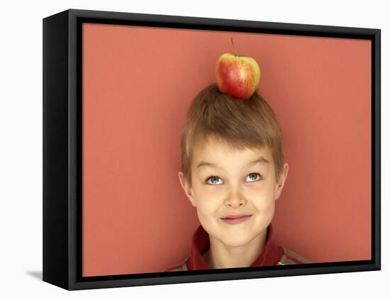 Small Boy with Apple on His Head-Marc O^ Finley-Framed Premier Image Canvas