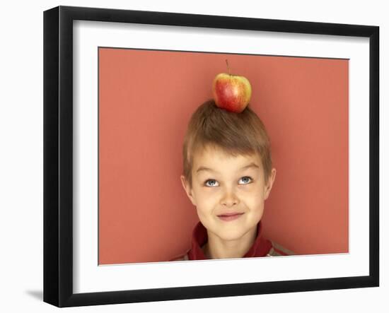 Small Boy with Apple on His Head-Marc O^ Finley-Framed Photographic Print
