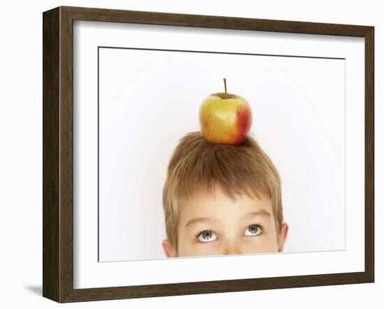 Small Boy with Apple on His Head-Marc O^ Finley-Framed Photographic Print