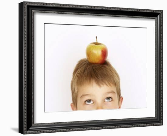 Small Boy with Apple on His Head-Marc O^ Finley-Framed Photographic Print