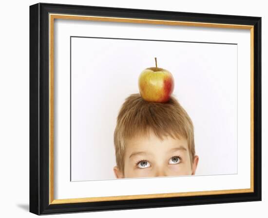 Small Boy with Apple on His Head-Marc O^ Finley-Framed Photographic Print