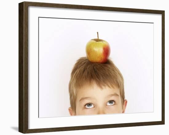 Small Boy with Apple on His Head-Marc O^ Finley-Framed Photographic Print