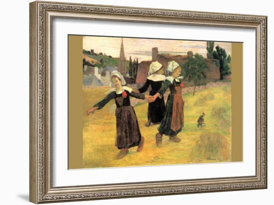 Small Breton Women-Paul Gauguin-Framed Art Print