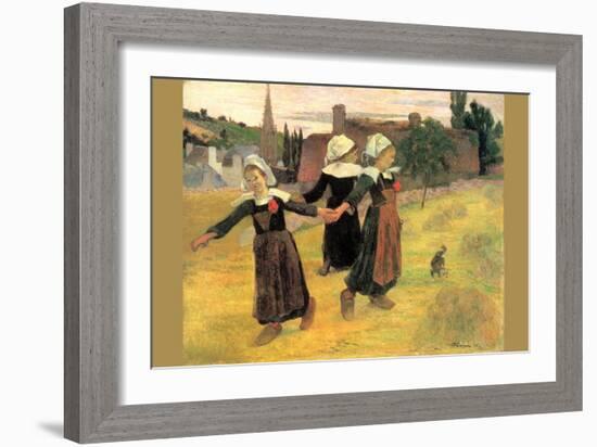 Small Breton Women-Paul Gauguin-Framed Art Print