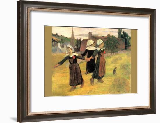 Small Breton Women-Paul Gauguin-Framed Art Print