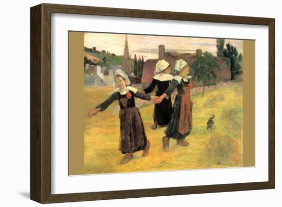 Small Breton Women-Paul Gauguin-Framed Art Print