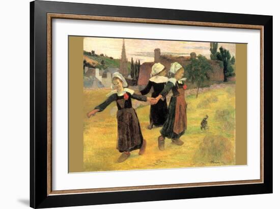 Small Breton Women-Paul Gauguin-Framed Art Print