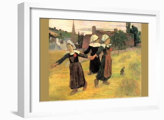 Small Breton Women-Paul Gauguin-Framed Art Print