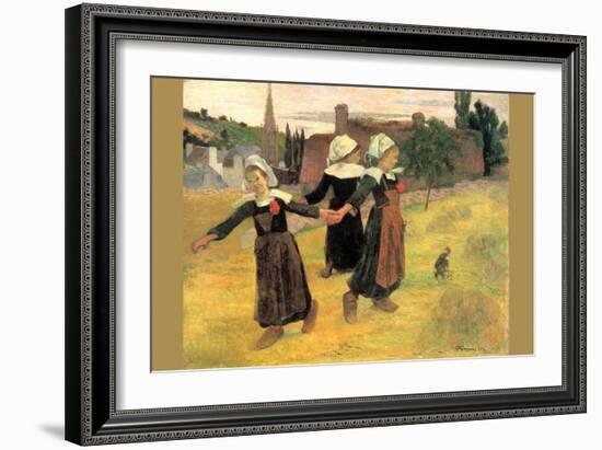 Small Breton Women-Paul Gauguin-Framed Art Print