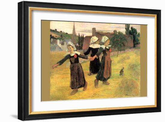 Small Breton Women-Paul Gauguin-Framed Art Print