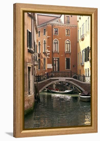 Small Bridge over a Side Canal in Venice, Italy-David Noyes-Framed Premier Image Canvas