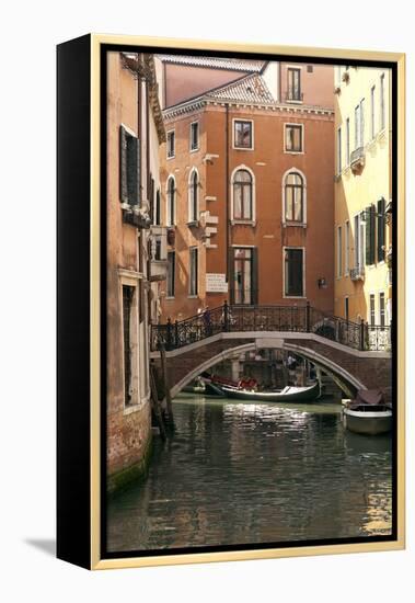 Small Bridge over a Side Canal in Venice, Italy-David Noyes-Framed Premier Image Canvas