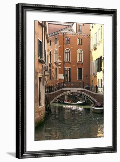 Small Bridge over a Side Canal in Venice, Italy-David Noyes-Framed Photographic Print