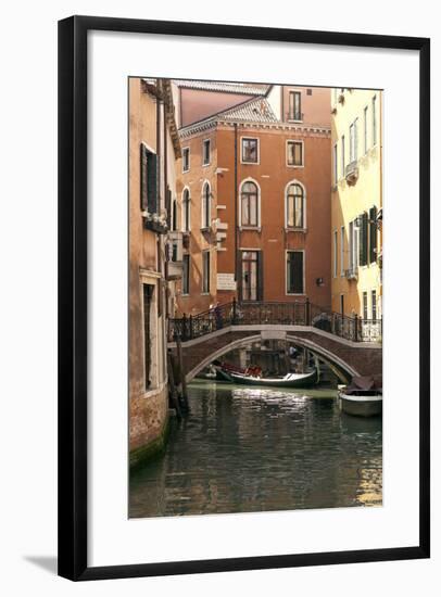 Small Bridge over a Side Canal in Venice, Italy-David Noyes-Framed Photographic Print