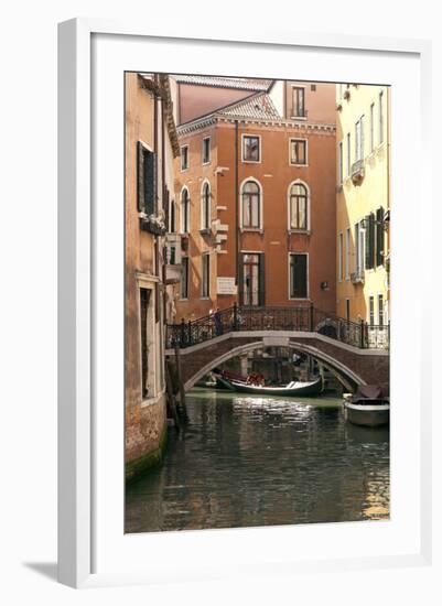 Small Bridge over a Side Canal in Venice, Italy-David Noyes-Framed Photographic Print