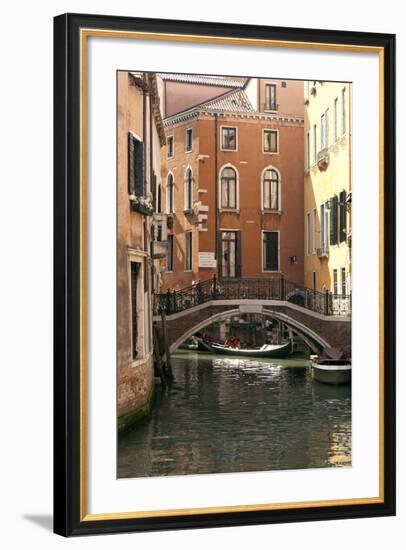 Small Bridge over a Side Canal in Venice, Italy-David Noyes-Framed Photographic Print