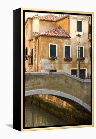 Small Bridge over a Side Canal in Venice, Italy-David Noyes-Framed Premier Image Canvas