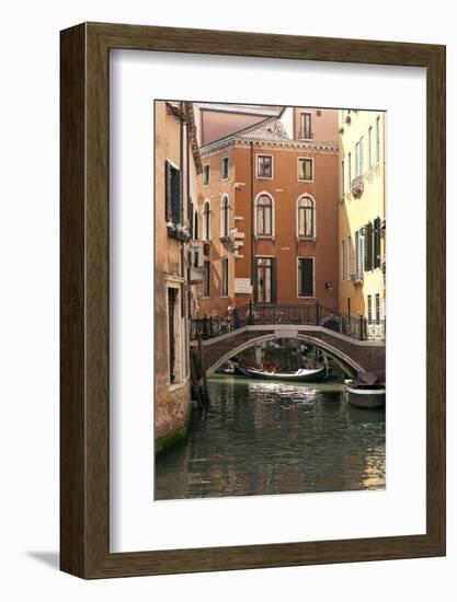 Small Bridge over a Side Canal in Venice, Italy-David Noyes-Framed Photographic Print