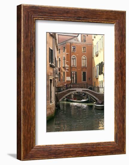 Small Bridge over a Side Canal in Venice, Italy-David Noyes-Framed Photographic Print