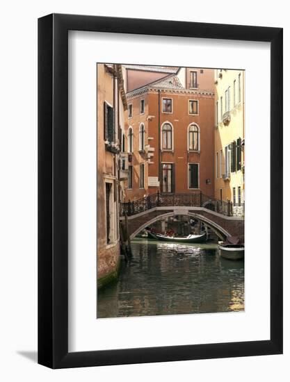 Small Bridge over a Side Canal in Venice, Italy-David Noyes-Framed Photographic Print