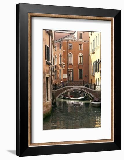 Small Bridge over a Side Canal in Venice, Italy-David Noyes-Framed Photographic Print