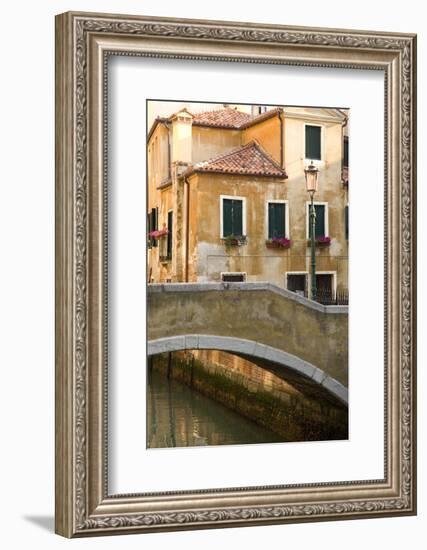 Small Bridge over a Side Canal in Venice, Italy-David Noyes-Framed Photographic Print