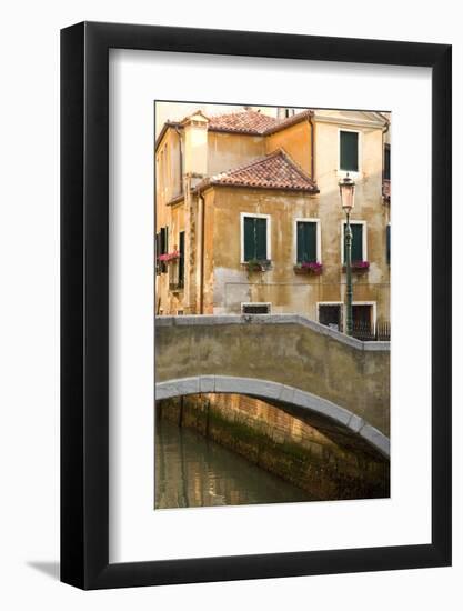 Small Bridge over a Side Canal in Venice, Italy-David Noyes-Framed Photographic Print