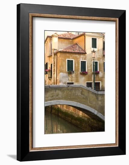 Small Bridge over a Side Canal in Venice, Italy-David Noyes-Framed Photographic Print