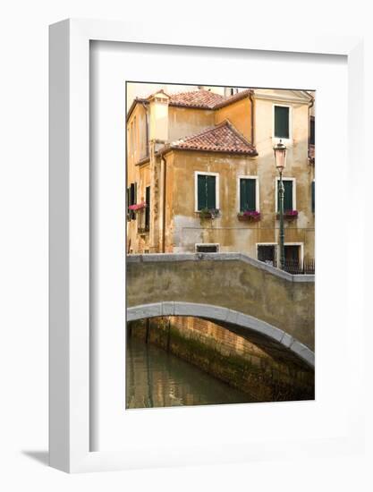 Small Bridge over a Side Canal in Venice, Italy-David Noyes-Framed Photographic Print