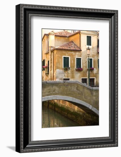 Small Bridge over a Side Canal in Venice, Italy-David Noyes-Framed Photographic Print